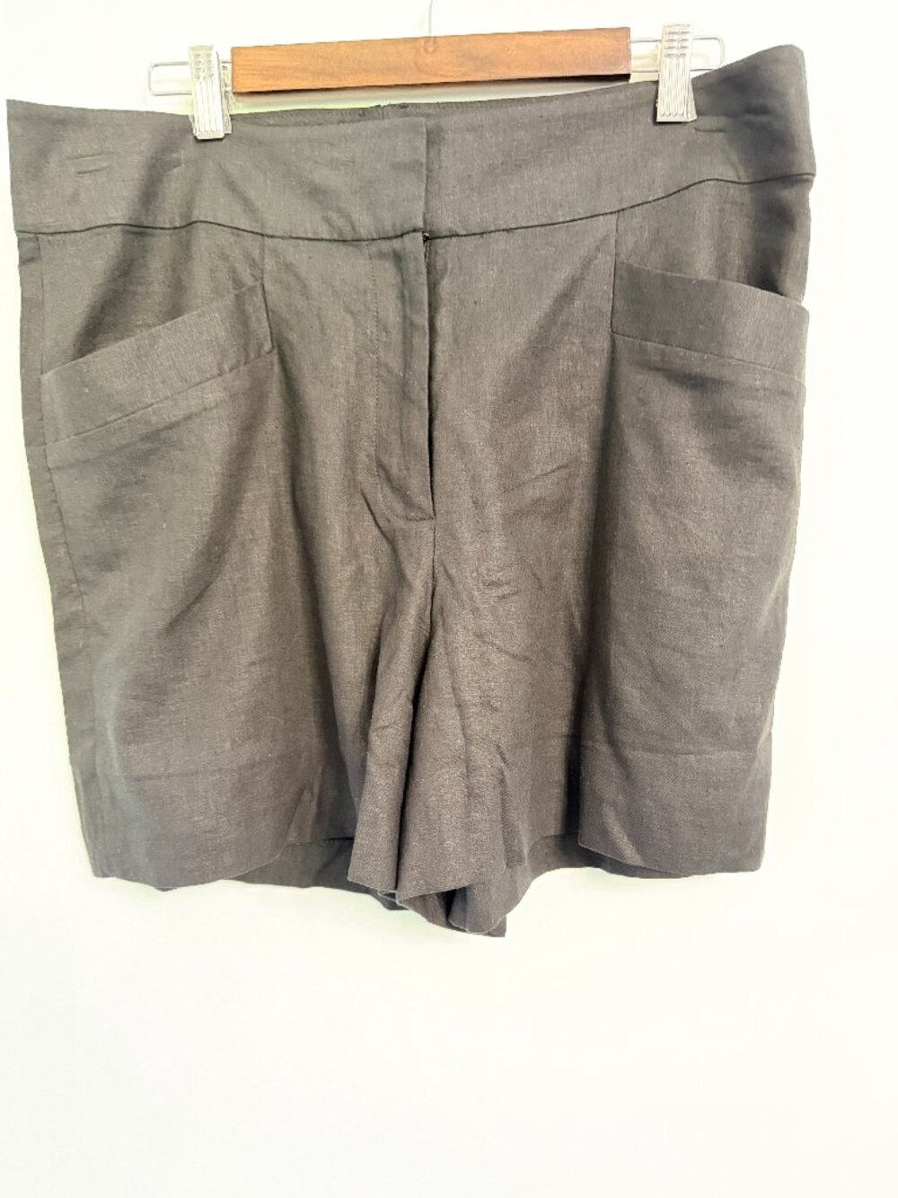 Matty M - Black Linen-Blend Dress Shorts Women’s XL NWT